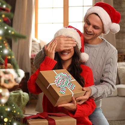 Satiskid Geschenk Schleife, 12 Stück dekorative Ziehschleifen für Weihnachten, Hochzeit und Geburtstag, Geschenkkorb-Ziehschleifen, großes Ziehschleifenband für Geschenkverpackungen