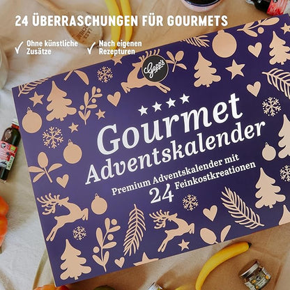 Gepp's Premium Adventskalender für Feinschmecker I 24 ausgefallene Gewürze, Dips & französische Konfitüren sowie Öl & Essig Spezialitäten I Kulinarischer Weihnachtskalender für Männer & Frauen