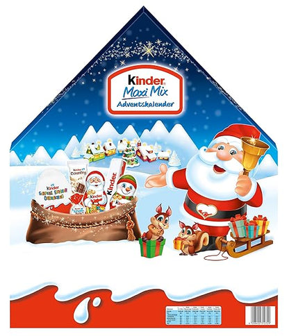 kinder Maxi Mix Adventskalender – Adventskalender mit leckeren Schokoladen-Spezialitäten – 1 Kalender à 351g