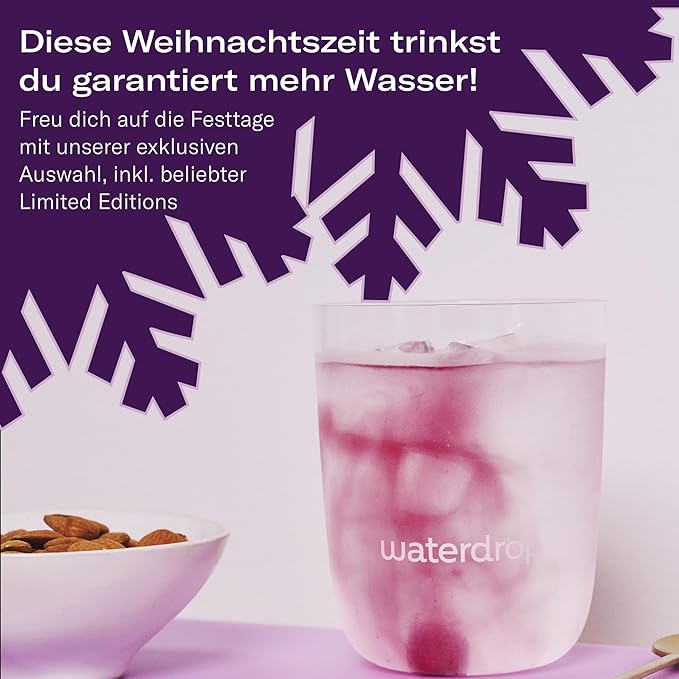 waterdrop® Adventskalender 2024, 25 Überraschungen – Geschmack für Wasser | Premium Adventskalender für Männer & Frauen, Zuckerfreie Getränkewürfel – Weihnachtskalender & Geschenkidee für Kinder