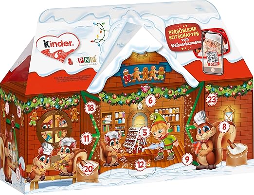 kinder Mix Adventskalender 3D Haus, in zwei Designs, 1 Pack (1 x 234 g)