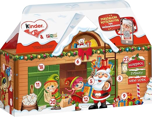 kinder Mix Adventskalender 3D Haus, in zwei Designs, 1 Pack (1 x 234 g)