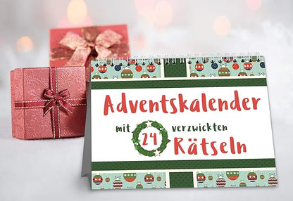 Rätsel Adventskalender Erwachsene mit 24 kniffligen Rätseln - 2024 für Singles, Paare und Familien - Perfekt zum Verschenken - Sophies Kartenwelt