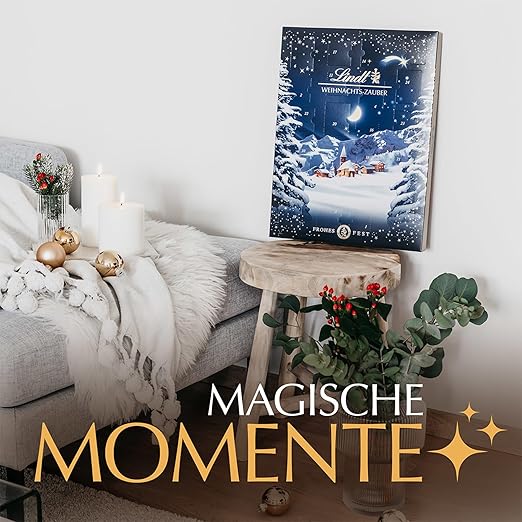 Lindt Schokolade Weihnachts-Zauber Adventskalender 2024 | 265 g | Milchschokolade und Weihnachtspralinen | Schokolade für die Weihnachtszeit | Schokoladen-Geschenk