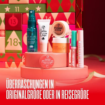 W7 Beauty Blast Adventskalender 2024-24 einzeln verpackte Makeup- und Kosmetik-Überraschungen für Weihnachten - frei von Tierversuchen, Weihnachtsgeschenke