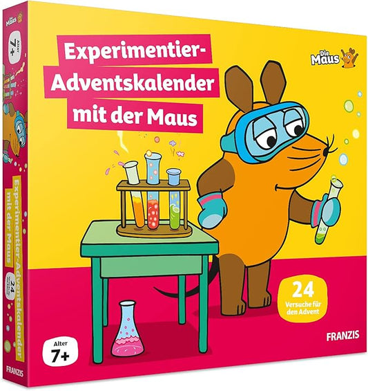 FRANZIS 67185 - Experimentier-Adventskalender mit der Maus, 24 Versuche für den Advent zum Entdecken, Forschen und Rätseln, für Kinder ab 7 Jahren