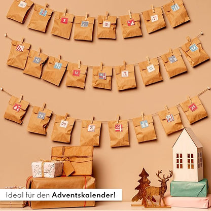 Tannenbaum Geschenk Set - Tannenbaum in der Dose Anzuchtset mit Kokostablette und Zellulose Topf - 8-10 Samen für 5 Tannenbäume Weihnachtsbaum Anzuchtset als Adventskalender Füllung