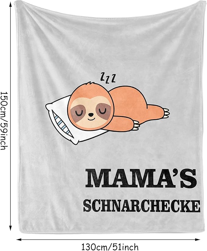 Shoppawhile Geschenke für Mama zum Geburtstag Muttertag Mama Geschenk Faultier Kuscheldecke Flauschig 51 * 59inch Geschenke für Mütter Weihnachten Valentinstag