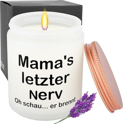 Rebundex Geschenke für Mama Mutter Geburtstagsgeschenk 200g Lavendel Duftkerzen im Glas Muttertagsgeschenk Geschenkset Entspannung Weihnachtsgeschenk