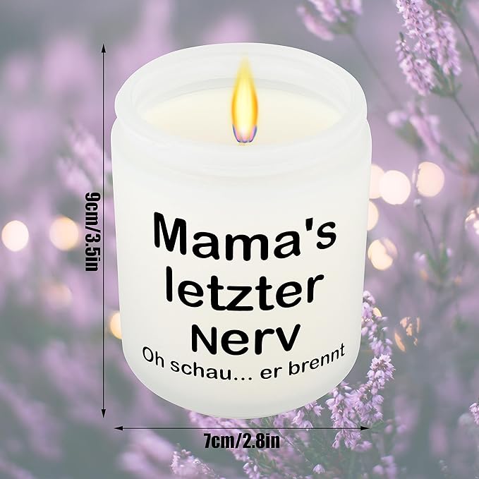 Rebundex Geschenke für Mama Mutter Geburtstagsgeschenk 200g Lavendel Duftkerzen im Glas Muttertagsgeschenk Geschenkset Entspannung Weihnachtsgeschenk