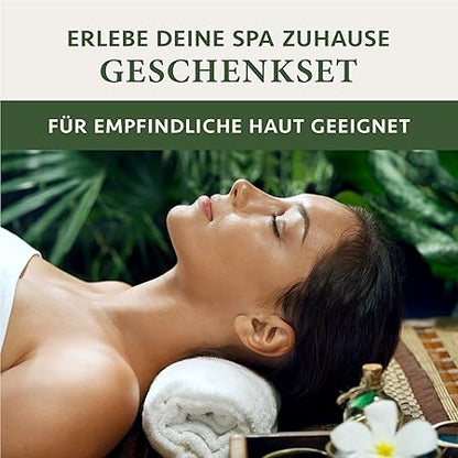 Weihnachtsgeschenke für Frauen - Verwöhnendes Geschenkset Frauen mit BIO Arganöl + Rizinusöl + Mandelöl + Jojobaöl + Body Scrub aus Totes Meer Salz – Geschenke für Frauen - Satin Naturel