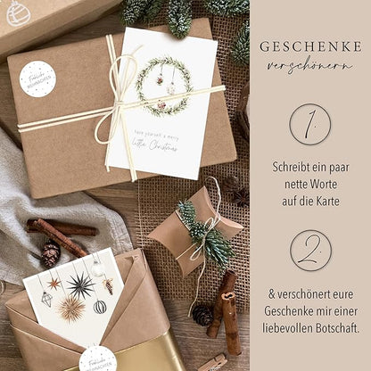 Weihnachtskarten im Set - schöne Sprüche und tolle Motive A6 Klappkarten zum verschenken Grußkarte zu Weihnachten, Weihnachtspostkarte