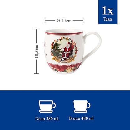 Villeroy & Boch – Toy'S Fantasy Jumbobecher, Weihnachten Tasse, Weihnachtstasse, Weihnachtsbecher, Becher Weihnachten, Kaffeebecher, Tasse Winter, Kaffeetasse, Wintertasse Kaffee, Premium Porzellan