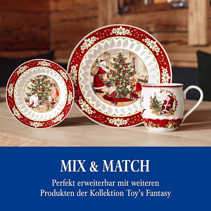 Villeroy & Boch – Toy'S Fantasy Jumbobecher, Weihnachten Tasse, Weihnachtstasse, Weihnachtsbecher, Becher Weihnachten, Kaffeebecher, Tasse Winter, Kaffeetasse, Wintertasse Kaffee, Premium Porzellan