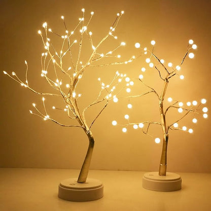 Kinamy LED Baum Lichter, LED Lichterbaum, Baum Licht Warmweiß Verstellbare Äste, 108 LED Baum Lampe Dekobaum Belichtet Baumbeleuchtung Innen Deko,USB/Batteriebetrieben