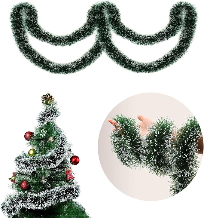 Weihnachtsgirlande, Girlanden Deko Weihnachten-10m X 1 Stück, Weihnachtsbaum hängende Dekorationen, Kränze, Hochzeiten, Geburtstage und Party Zubehör, Tannengirlande Künstlich