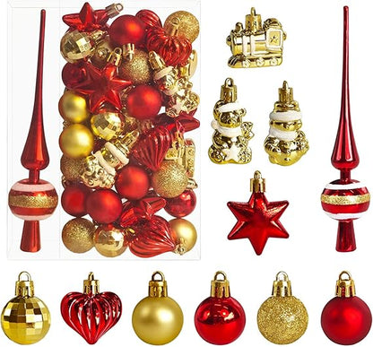 Kunststoff Rot Gold Kugeln Mini Weihnachten Weihnachtsdeko Tischdeko Tannenbaum Weihnachtsbaum Deko Ornamente