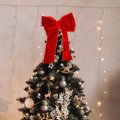 Weihnachtsbaum Band, Band mit Ausgefranstem Rand Weihnachtliches Boho Band zum Verpacken von Geschenken für Weihnachtsbaum Dekoration Blumenstrauß Verpackung DIY Basteln (Rot)